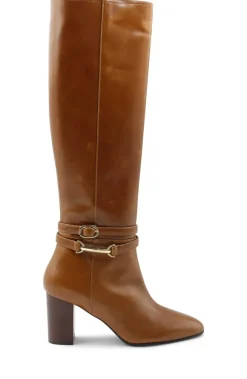 Adriana Knee High Block Heel Leather Boot