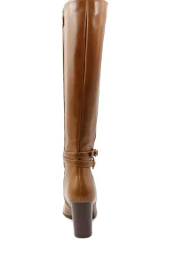 Adriana Knee High Block Heel Leather Boot