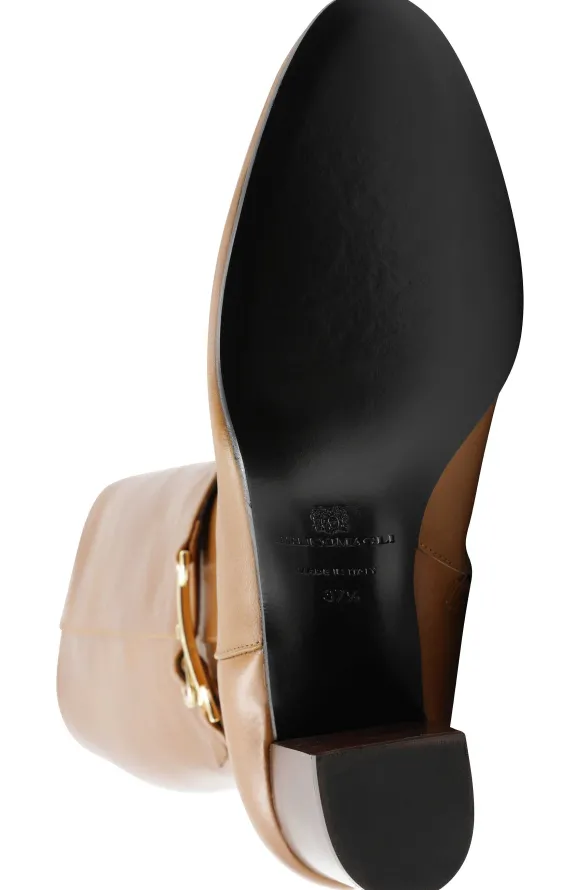 Adriana Knee High Block Heel Leather Boot