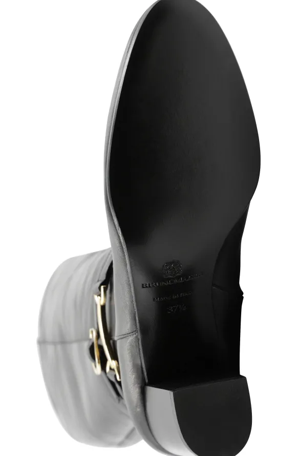 Adriana Knee High Block Heel Leather Boot
