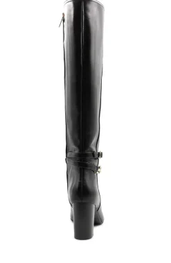 Adriana Knee High Block Heel Leather Boot