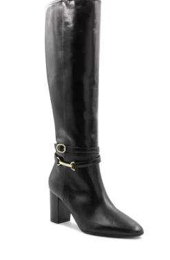 Adriana Knee High Block Heel Leather Boot