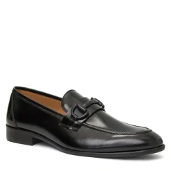 Alessio Slip On Black Bit Loafer Black Leather
