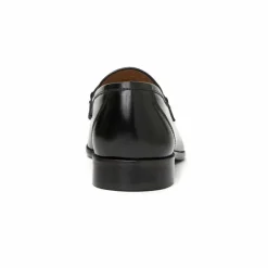 Alessio Slip On Black Bit Loafer Black Leather
