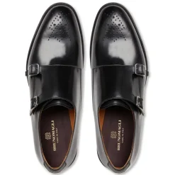 Alfeo Double Monk Strap-Black
