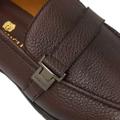 Arlo Slip On Side Bit Loafer Brown Leather