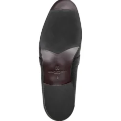 Arlo Slip On Side Bit Loafer Black Leather