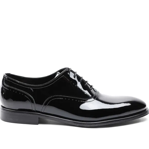 Arno Sera Plain-Toe Balmoral Oxford Patent