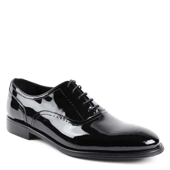 Arno Sera Plain-Toe Balmoral Oxford Patent