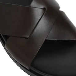 Bologna Double Strap Sandal Leather
