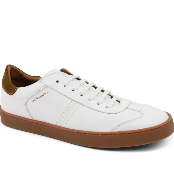 Bono Leather Lace-Up Sneaker - White
