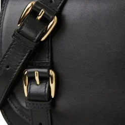 Camilla Equestrian Inspired Handbag Black Nappa Leather