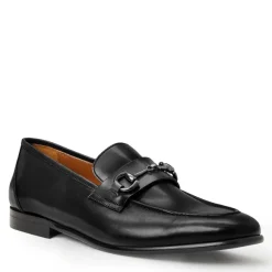 Collezione Mauro Leather Slip-On Loafer-Black
