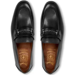 Collezione Mauro Leather Slip-On Loafer-Black