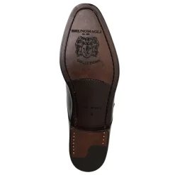 Collezione Vilante Leather Single Strap Monk Loafer-Black
