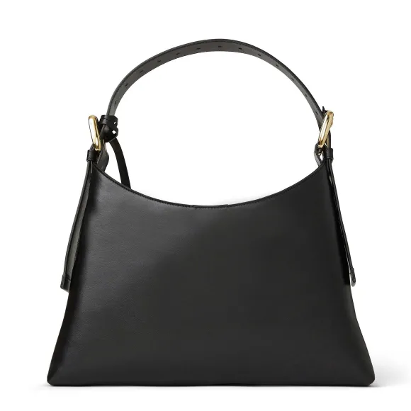 Cora Mini Hobo Handbag Black Nappa Leather