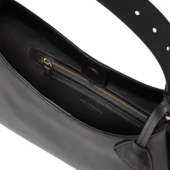 Cora Mini Hobo Handbag Black Nappa Leather