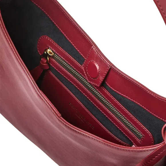 Cora Mini Hobo Wine Nappa Leather