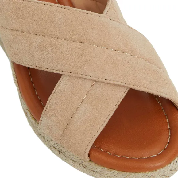 Eva Wedge Heel Sand Suede
