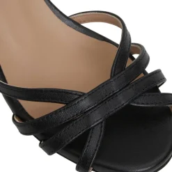 Felicity Strapped Sandal Low Heel Black