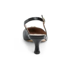 Fiona Slingback Pump Black Crinkle Patent