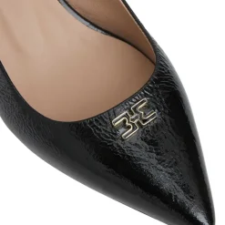 Fiona Slingback Pump Black Crinkle Patent