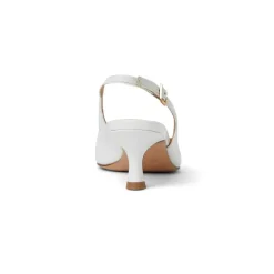 Fiona Slingback Pump White Crinkled Patent