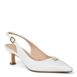 Fiona Slingback Pump White Crinkled Patent