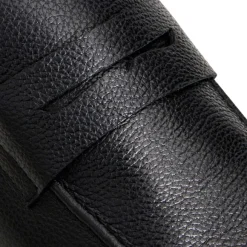 Lastra Slip-On Leather Loafer-Black