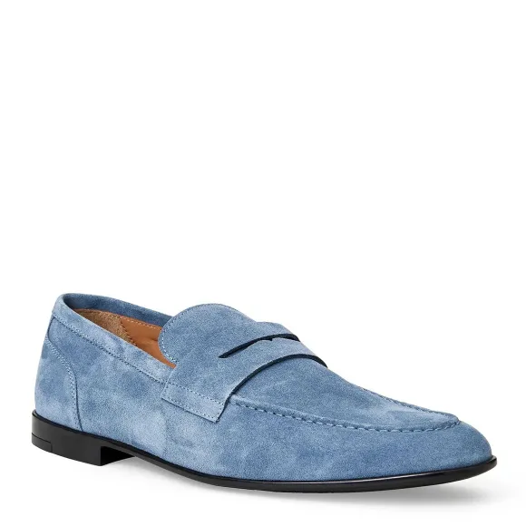 Lastra Slip-On Suede Loafer-Light Blue