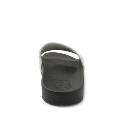 Magnus Sporty Leather & Suede Slide - White