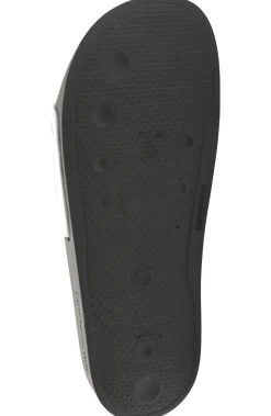 Magnus Sporty Leather & Suede Slide - White