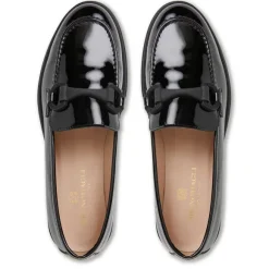 Manila Modern Patent Loafer- Black Patent