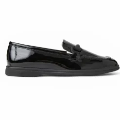 Manila Modern Patent Loafer- Black Patent