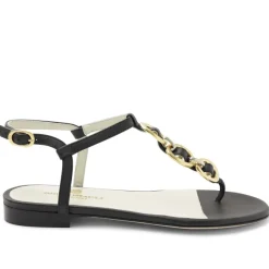 Marina Leather Embellished Thong Sandal