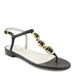 Marina Leather Embellished Thong Sandal