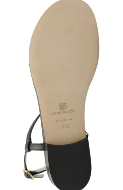 Marina Leather Embellished Thong Sandal