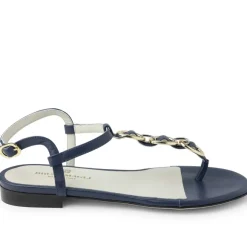 Marina Leather Embellished Thong Sandal