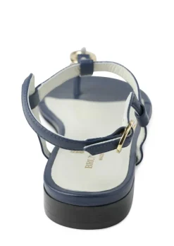 Marina Leather Embellished Thong Sandal