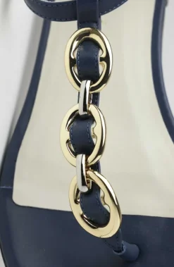 Marina Leather Embellished Thong Sandal