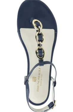 Marina Leather Embellished Thong Sandal