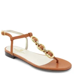Marina Leather Embellished Thong Sandal