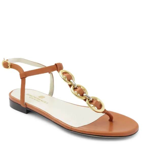 Marina Leather Embellished Thong Sandal