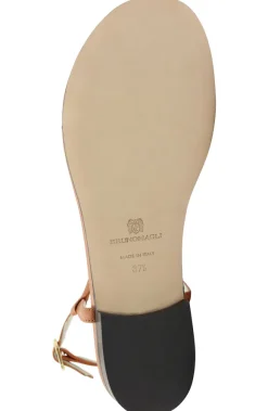 Marina Leather Embellished Thong Sandal