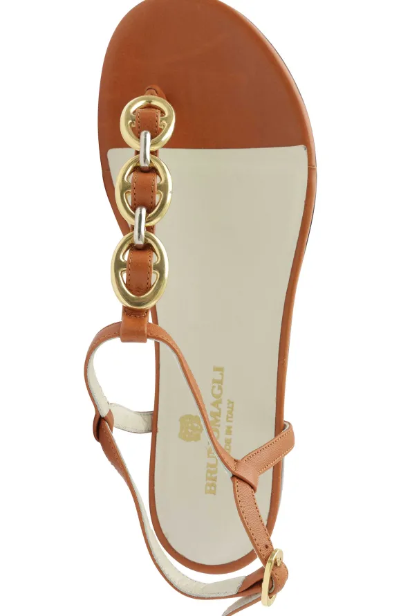 Marina Leather Embellished Thong Sandal