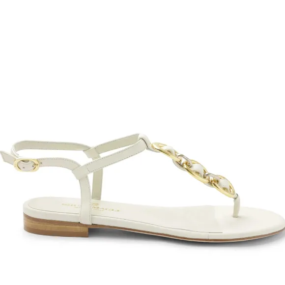 Marina Leather Embellished Thong Sandal