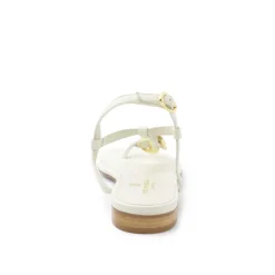 Marina Leather Embellished Thong Sandal