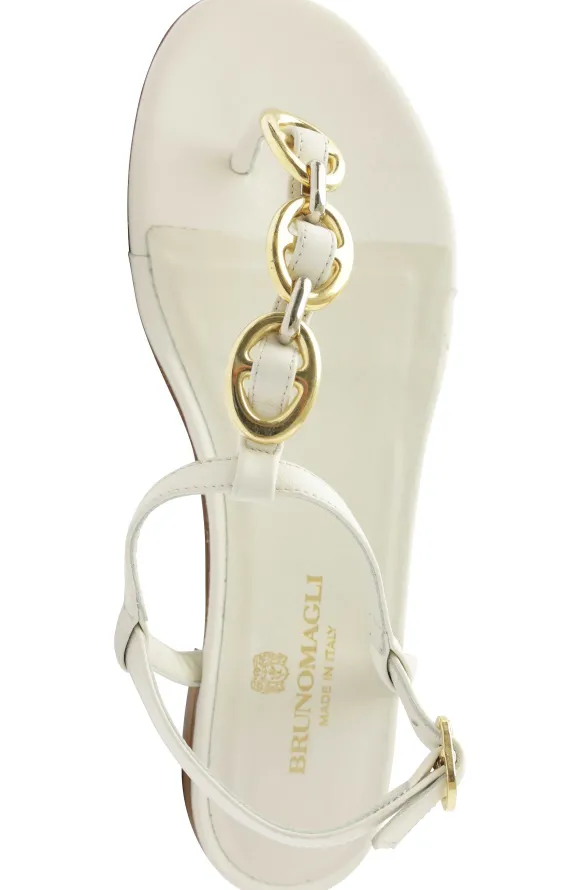 Marina Leather Embellished Thong Sandal