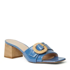 Page Single Band Sandal Blue Patent