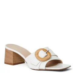Page Single Band Sandal White Patent